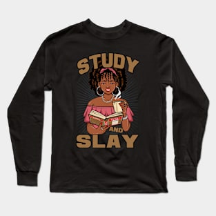 Study and Slay - Cybersecurity Analyst Cert Long Sleeve T-Shirt
